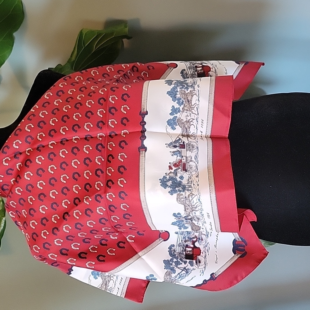 Equestrian Horse and carriage themed scarf